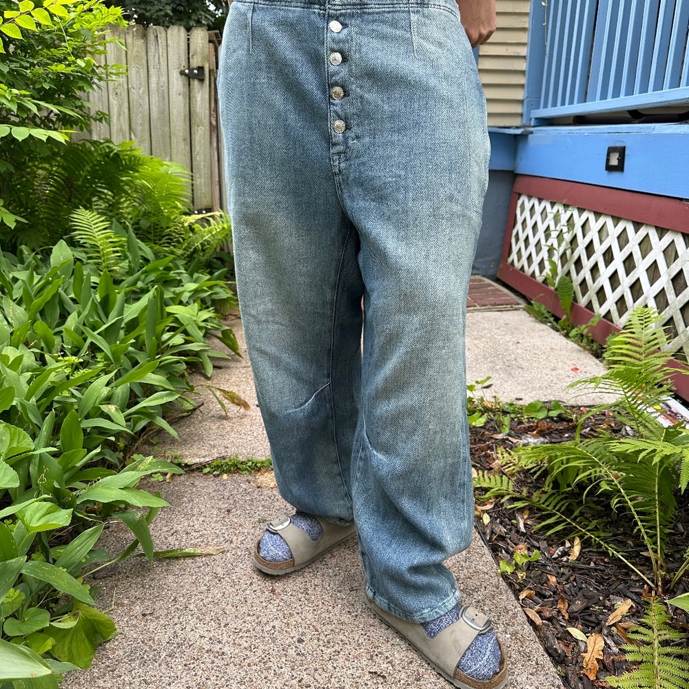 Free People Osaka mid- rise barrel jeans